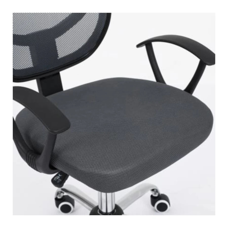 Silla Secretarial Nextep de Altura Ajustable Tela Gris Base Giratoria