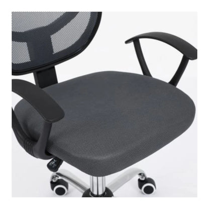 Silla Secretarial Nextep de Altura Ajustable Tela Gris Base Giratoria
