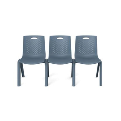 Silla de Visitas/Comedor Nextep Fibra Alta Resistencia Apilable Gris Obscuro
