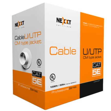 CABLE NEXXT SOLUTIONS Nexxt Professional Cat5e UTP 4P 24AWG CM 305m Gris