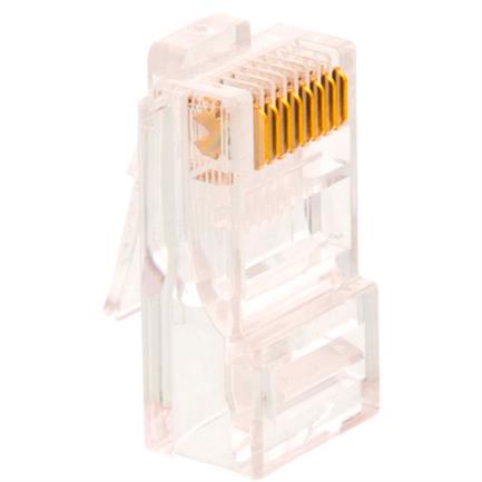 Conectores modulares Nexxt Solutions RJ45 baÃ±ado en oro sobre niquel 50u Cat6 (100 Pzas)