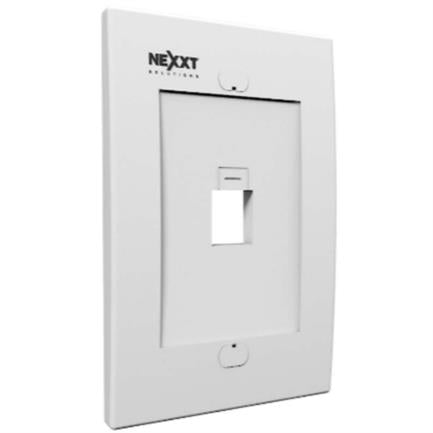 Placa de Pared Nexxt Solutions 1 Puerto para conectores tipo keystone Blanco