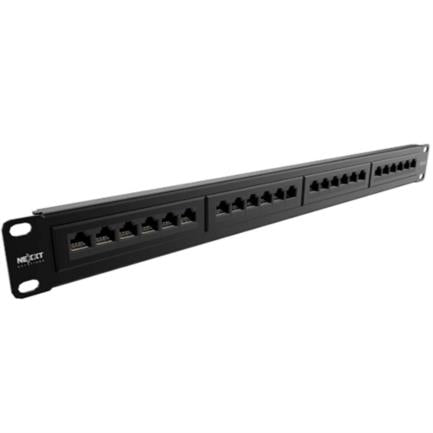 Panel de Conexion Nexxt Solutions para rack Cat6 Pre-configurado sin blindaje 24 Puertos
