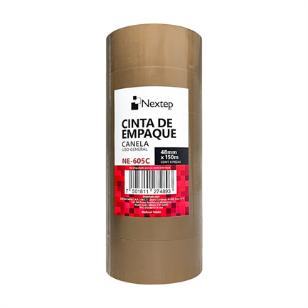 Cinta Nextep Empaque Canela Uso General 48 mm x 150 mts c/6