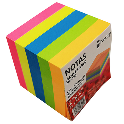 VNotas Adhesivas Nextep 2x2 Neon 5 Bloques 500 Hojas