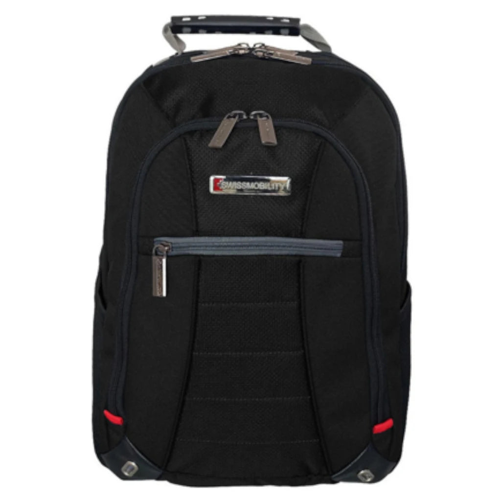 Mochila Swissmobility OLTEN 17 3 cierres principales y bolsillo frontal porta botellas color negro