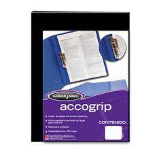 Carpeta Acco Grip T3 Sh-972 Oficio Negro C/4