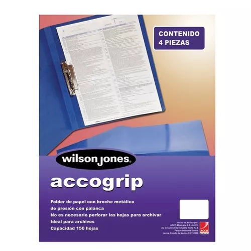 Carpeta acco grip t3 sh-977 oficio cobre c/4