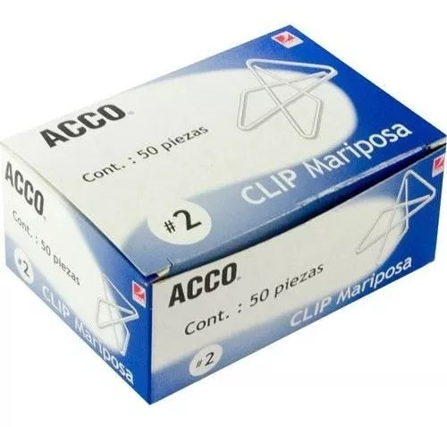 Clip acco gigante no.2 inoxidable 50clips