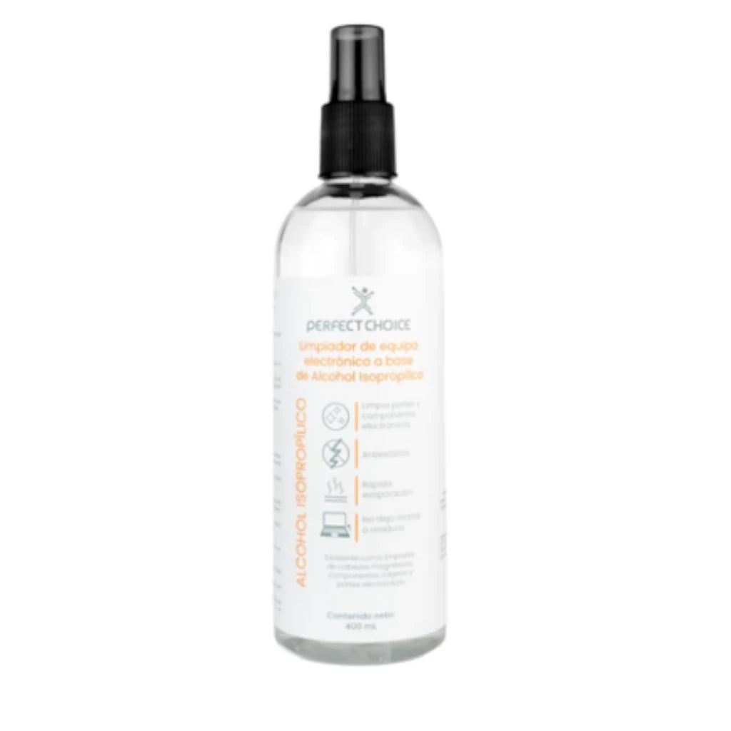 Alcohol Isopropílico Perfect Choice para Limpieza de Equipo Electrónico 400 ml