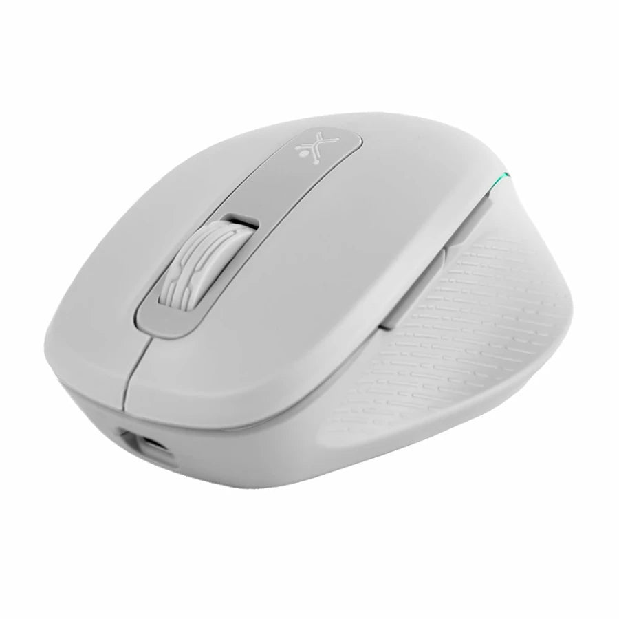 Raton Inalambrico Perfect Choice Blanco Recargable Con Luz Y Clic Silencioso Lumier Pro
