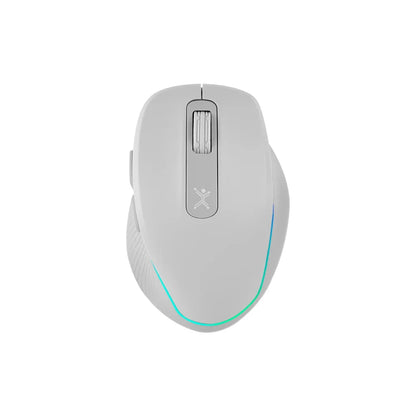 Ratón Inalámbrico Blanco Recargable con Luz y Clic Silencioso - Perfect Choice Lumier Pro