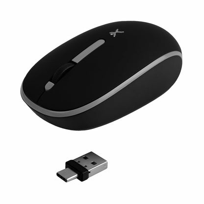 Raton Inalambrico Perfect Choice 2.4 Ghz Conector Dual Usb C Y A - Negro