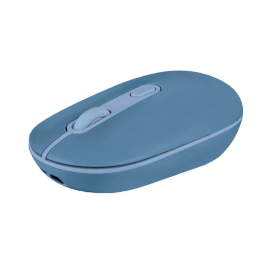 Mouse Recargable Perfect Choice 2.4ghz+Bt Clic Silencioso Colori - Azul