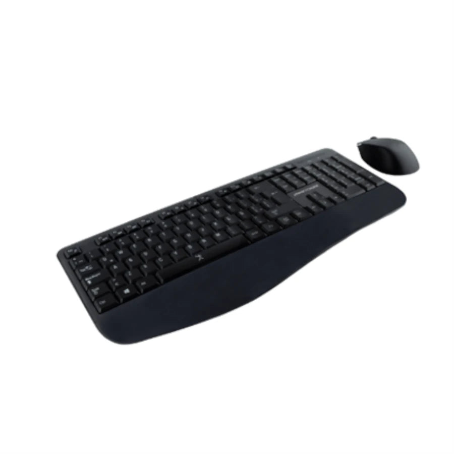 Kit Teclado y Mouse Perfect Choice Inalámbrico Ergonómico Color Negro