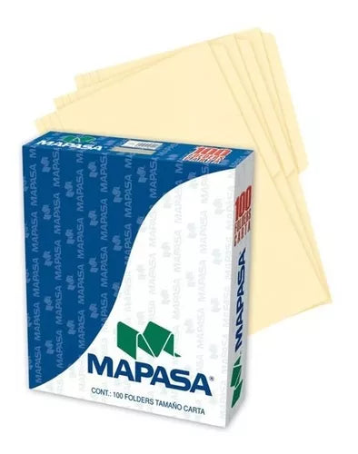 Folders Mapasa Carta Color Crema C/100