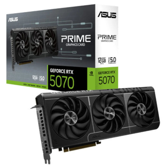 Tarjeta Video Asus Prime SFF GeForce RTX5070 OC 12GB Triple Fan GDDR7 PCIe 5.0 1xHDMI 3xDP