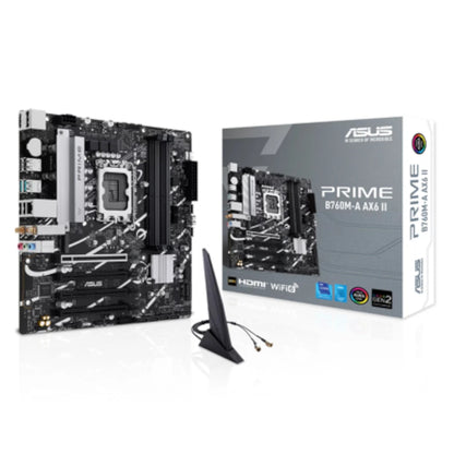 Tarjeta Madre ASUS PRIME B760M-A AX6 II S-1700 4xDDR5 HDMI DisplayPort Micro ATX