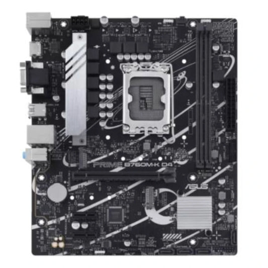 Tarjeta Madre Asus PRIME B760M-K D4 2xDDR4 64GB 5333Mhz PCIe 4.0 M.2 1xHDMI 1xVGA S 1700 13th Gen mATX