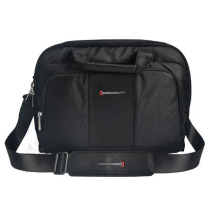 Maletín Swissmobility 17 3 cierres lapicera incluida color negro