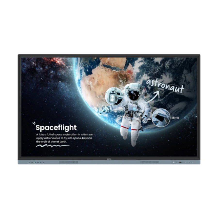 Pantalla BenQ RM7504 Interactiva IR Anti-Germenes 75" 4K UHD 3840x2160 50 Puntos Touch Android 13