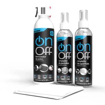 Kit Limpieza Silimex On Off Cleaner Incluye Removedor De Polvo Dos Limpiadores y Dos Microfibras