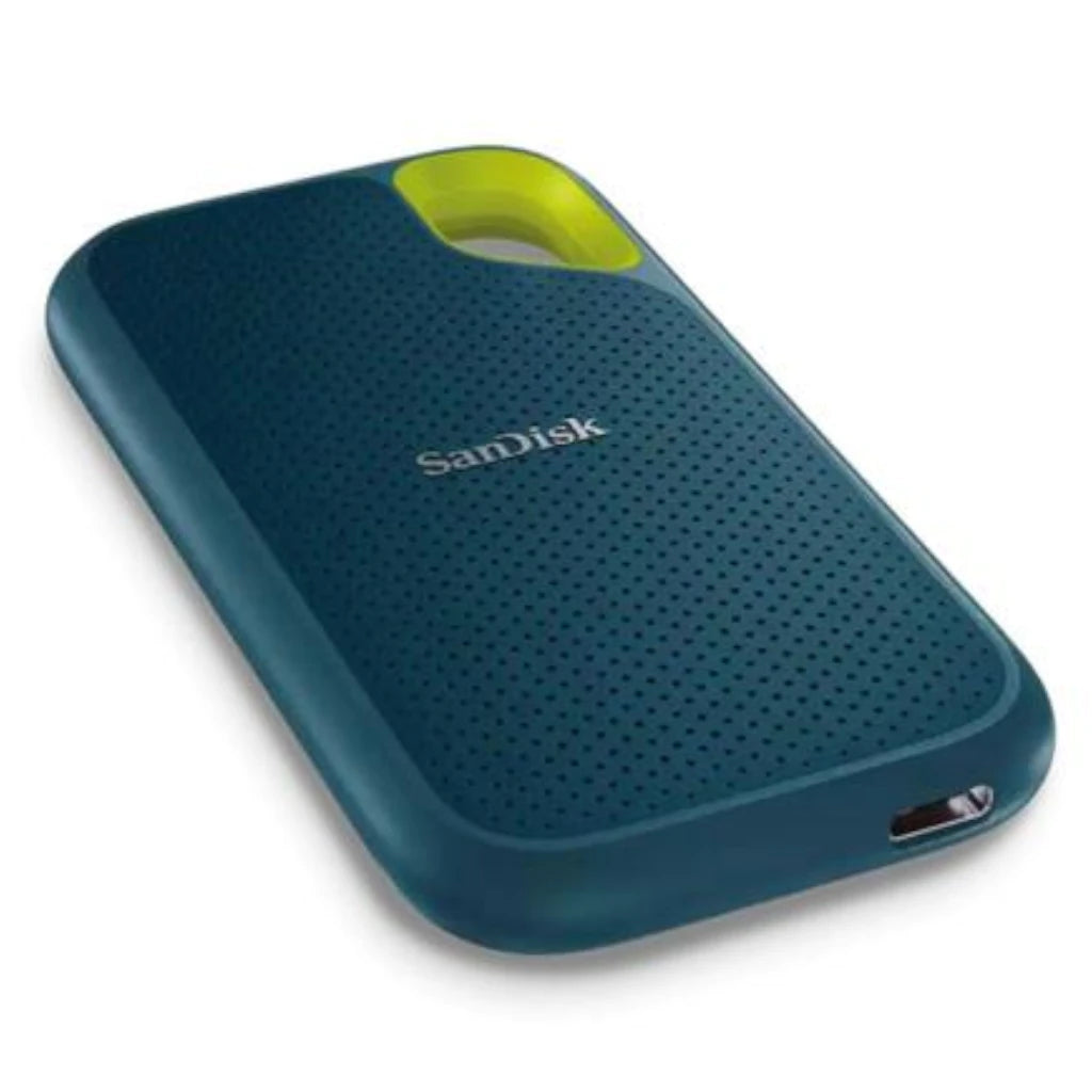 SSD Externo SanDisk Extreme Portable 2TB USB C 3.2 Azul/Verde A Prueba de Agua Polvo y Golpes