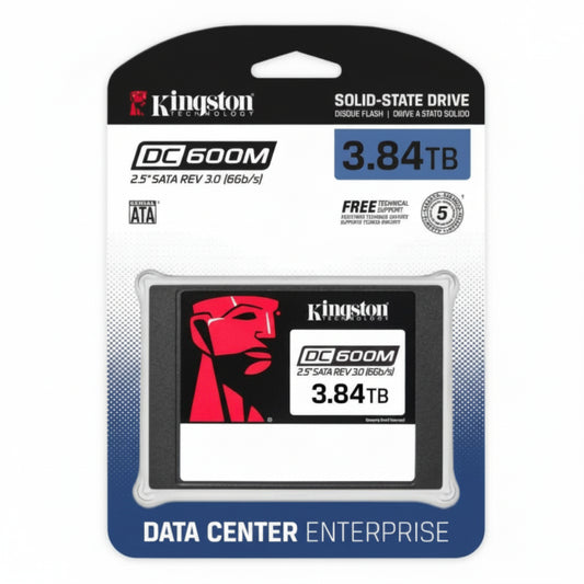 Unidad de Estado Sólido SSD Kingston 3840 GB DC600M SATA Enterprise 2.5" Uso Mixto