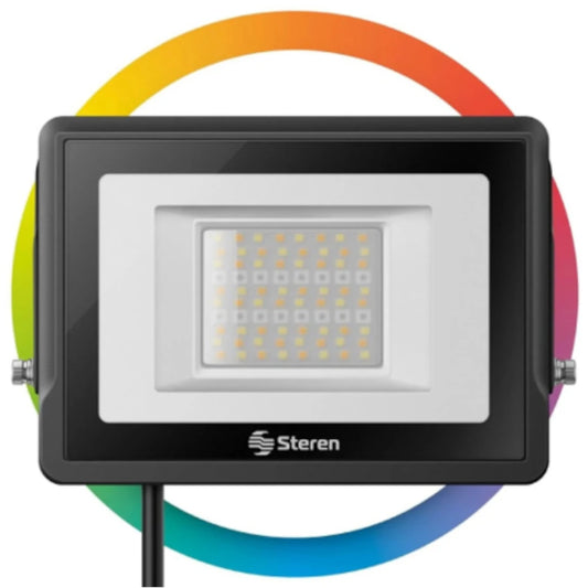 Reflector LED Steren WiFi RGB+W de 30W para Exterior