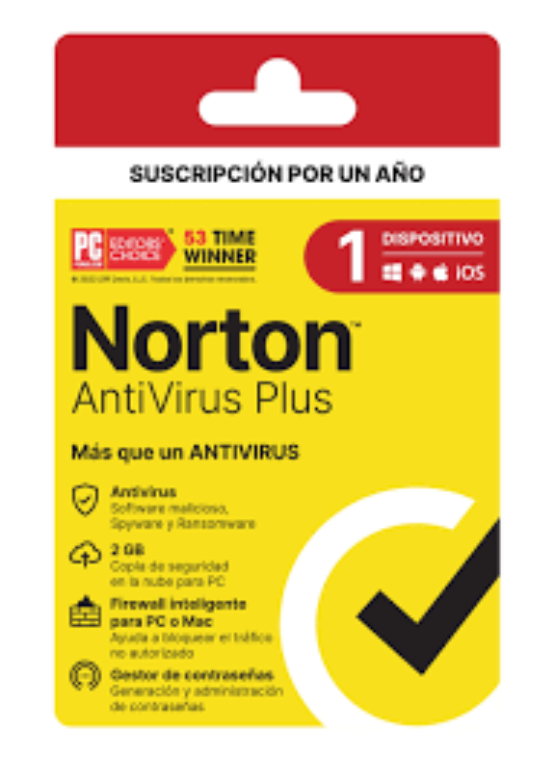 Licencia Norton Antivirus Plus 1D 1A 21443389