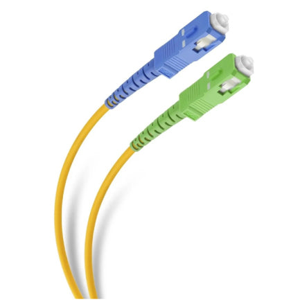 Cable de Fibra Óptica Steren SC APC/UPC de 2m para Conexión de Modem