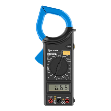 Multímetro Steren de Gancho Digital Color Negro