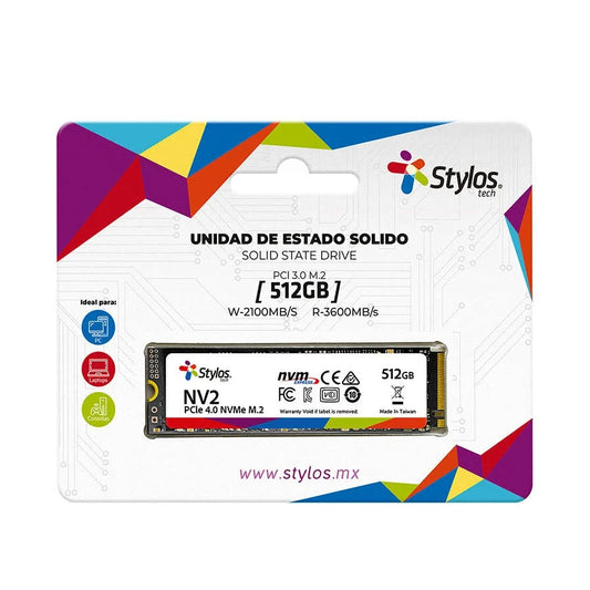 Unidad De Estado Solido Stylos STMSSDM21B NVMe 512GB PCI Express 4.0 M.2