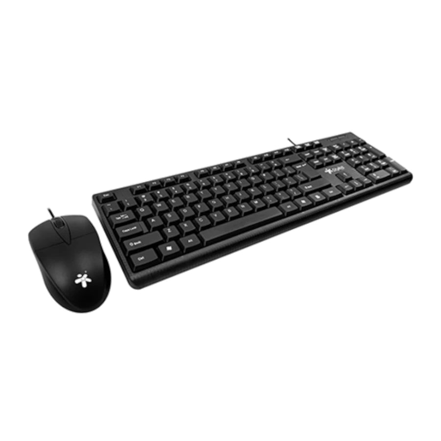 Kit Teclado y Mouse Stylos Tech Alámbrico Conexión USB Color Negro
