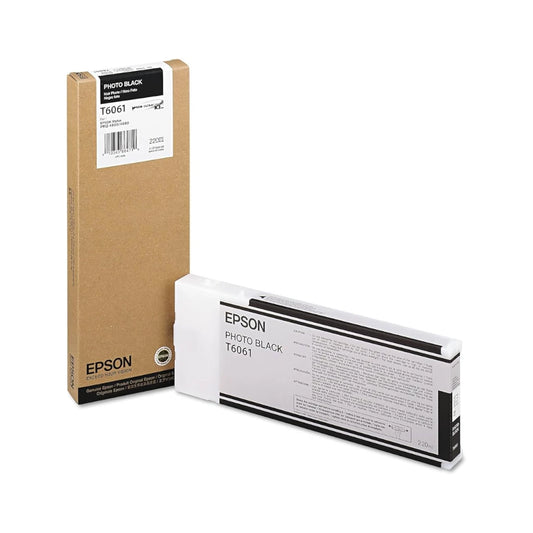 Cartucho de tinta Epson T6061 UltraChrome K3 negro foto de 220 ml para impresoras Stylus Pro 4800 y 4880