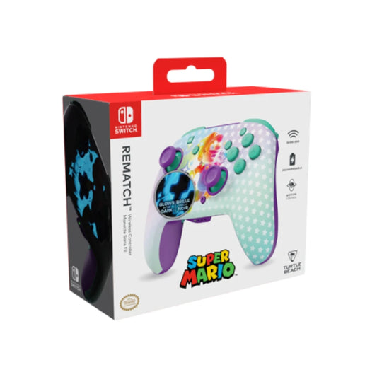 Control de juego inalambrico Turtle Beach Rematch  Mario invencible para Nintendo Switch
