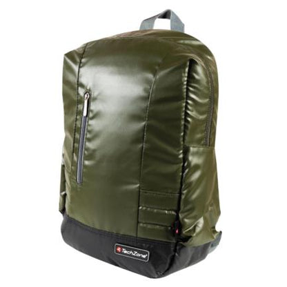 Mochila Techzone Waterproof para Laptop Color Verde-Gris y Negro