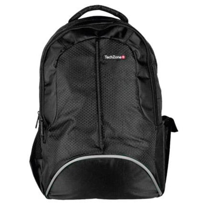 Mochila TechZone Sport 15.6" Con Tirantes AcojinadosMochila TechZone Sport 15.6" Con Tirantes Acojinados De Alta Resistencia Color Negro