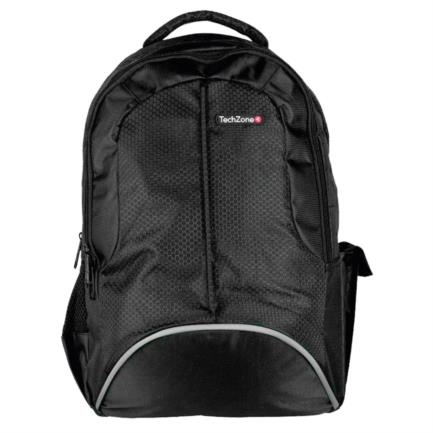 Mochila TechZone Sport 15.6" Con Tirantes AcojinadosMochila TechZone Sport 15.6" Con Tirantes Acojinados De Alta Resistencia Color Negro