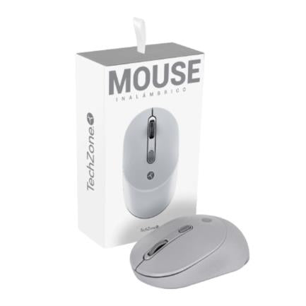 Mouse Inalámbrico TechZone 1600 DPI 4 Botones 2.4GHz 10m Conexión USB Color Gris