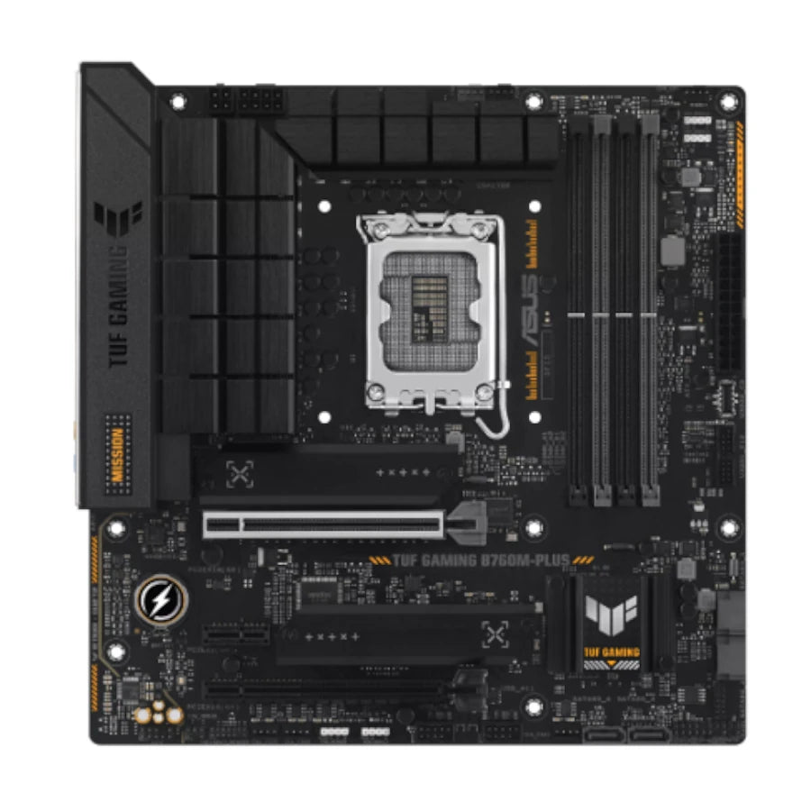 Tarjeta Madre Asus TUF Gaming B760M-PLUS WIFI II 4xDDR5 192GB 7800Mhz PCIe 5.0 M.2 HDMI DP S 1700 13th 14th mATX Wi-Fi6E