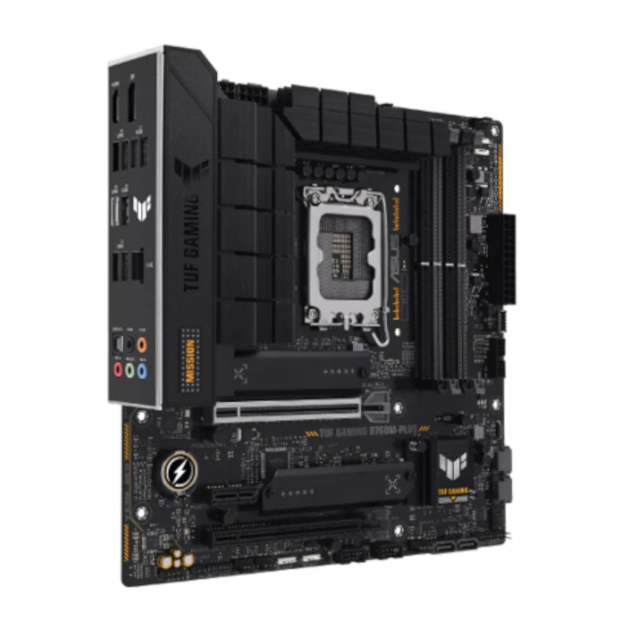 Tarjeta Madre Asus TUF Gaming B760M-PLUS WIFI II 4xDDR5 192GB 7800Mhz PCIe 5.0 M.2 HDMI DP S 1700 13th 14th mATX Wi-Fi6E