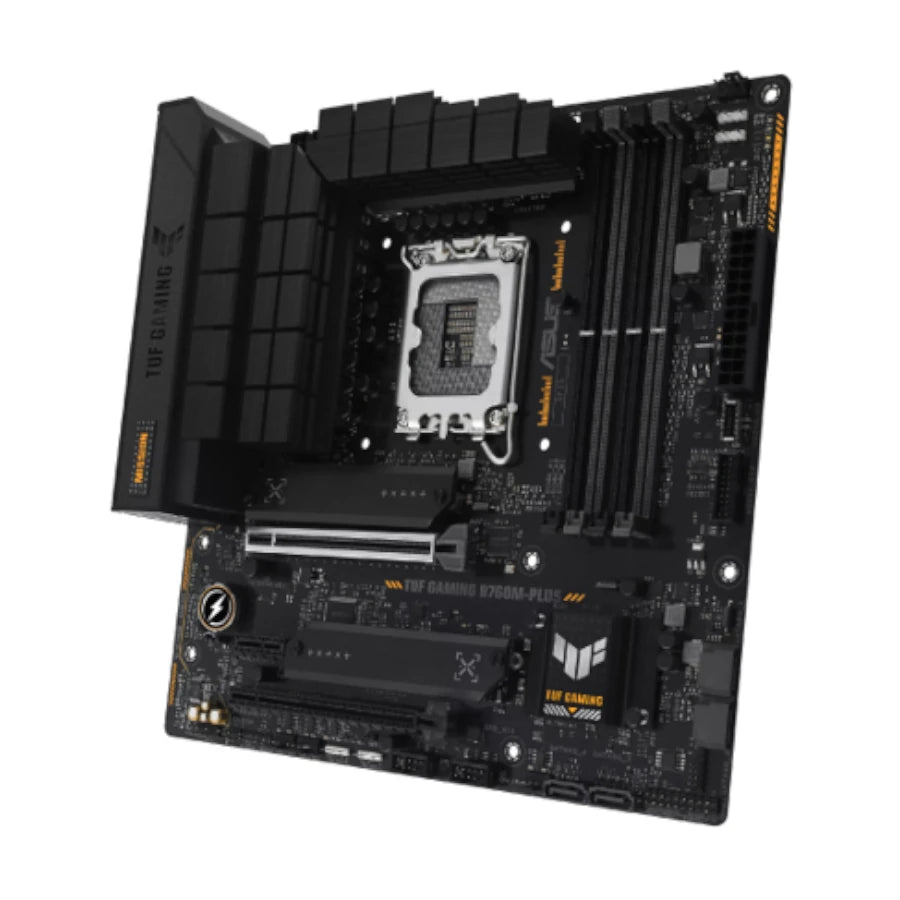Tarjeta Madre Asus TUF Gaming B760M-PLUS WIFI II 4xDDR5 192GB 7800Mhz PCIe 5.0 M.2 HDMI DP S 1700 13th 14th mATX Wi-Fi6E