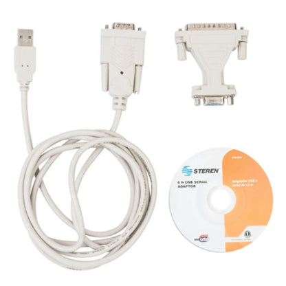 Adaptador Steren Usb A Serial Db9 De 1.8m C/Software
