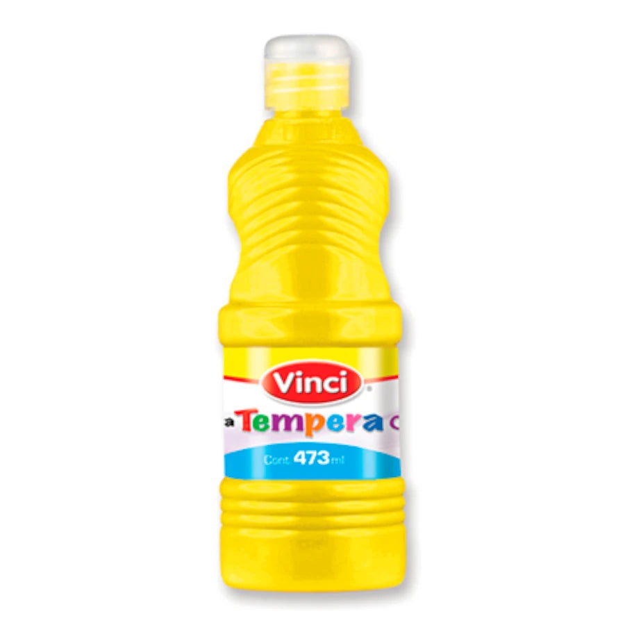 Pintura tempera vinci 473 ml amarillo fluorescente