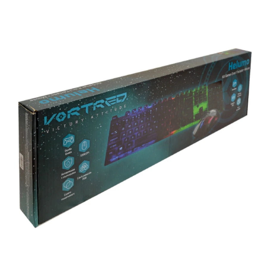 Kit Perfect Choice Gamer Transparente Teclado + Mouse Helumo