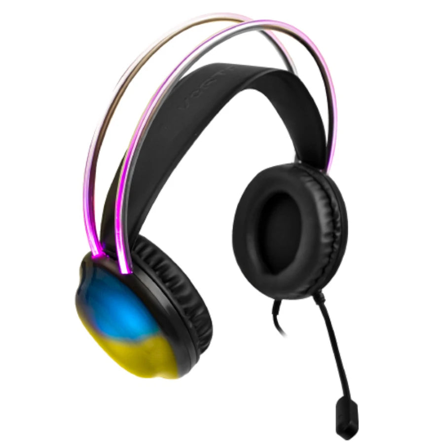 Diadema Perfect Choice Gamer Transparente Rgb Helumo