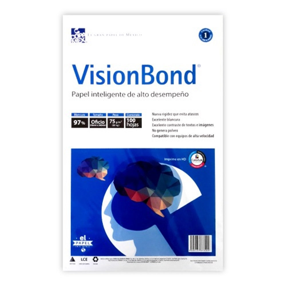 Papel Cortado Vision Oficio Bond 75Grs C/5000
