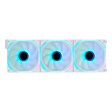 Kit Ventiladores Vorago Modulares Game Factor Fkg500 3 Fans 120mm 58 Cfm Rgb Control Remoto Blanco