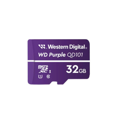 Memoria Micro SD Western Digital Purple WDD32G1P0C 32 GB Micro SC QD101- 1UHS Clase 10 para videovigilancia.